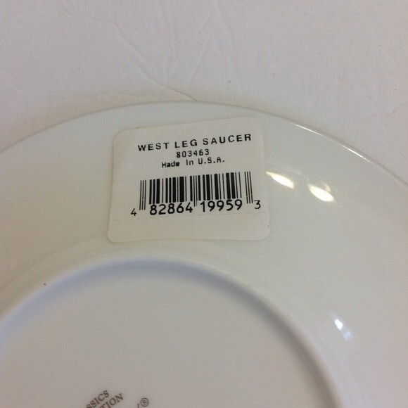LENOX Westchester Legacy New With Tags Fine Bone China Saucer Plate Set Gray - Picture 2 of 4